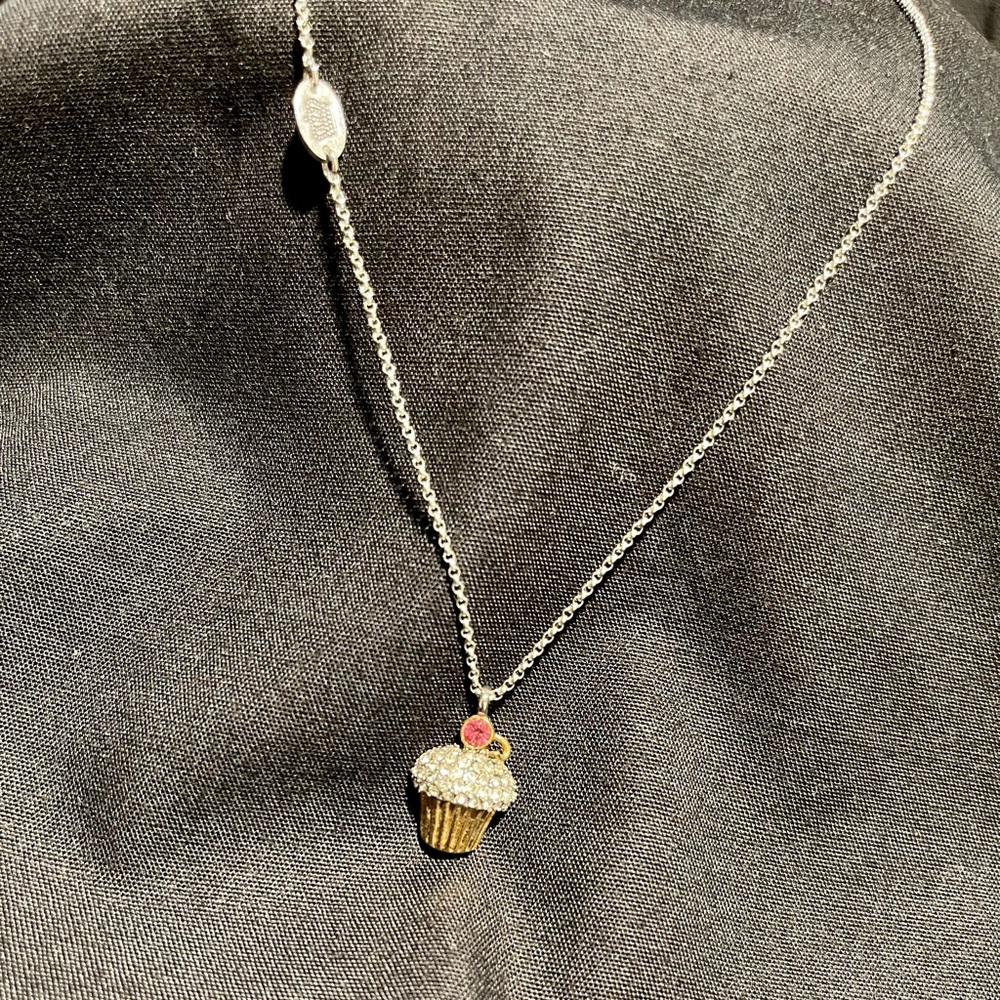 Juicy Couture Silver Cupcake Necklace